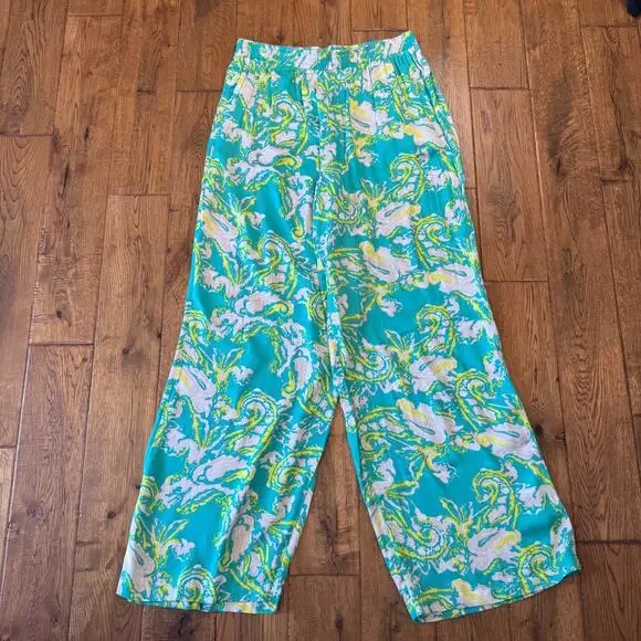 Lot of 4 Womens L/XL Palazzo Pants Boho Tribal Print Elastic Waist Wide Leg - Picture 5 of 12